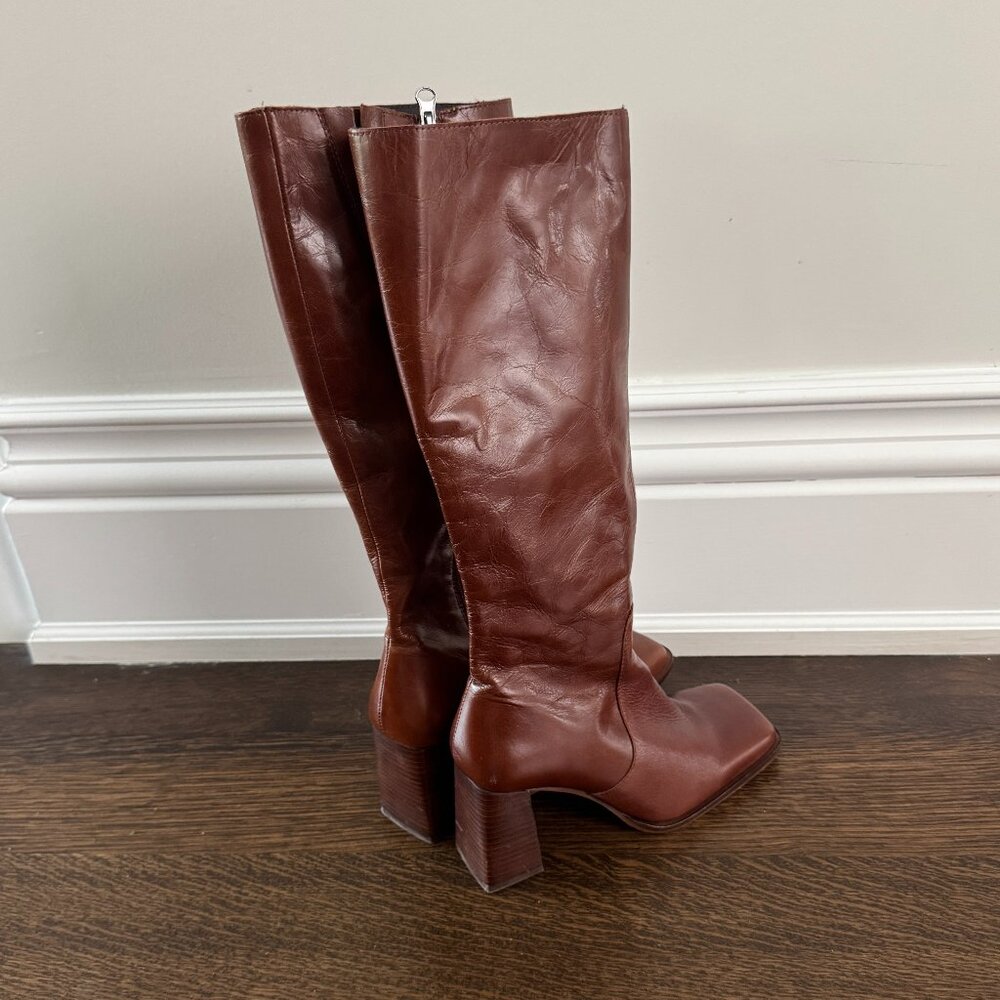L'INTERVALLE | Elland Women's High Shaft Boots Chestnut Leather